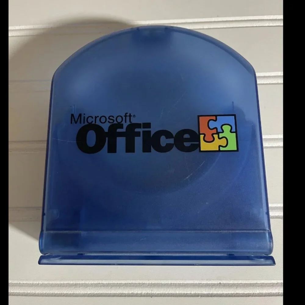 Vintage Microsoft Office CD DVD Case for Car Travel Office Portable Organizer